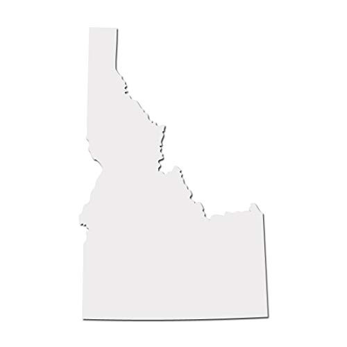 Idaho GEM State Boise Pride Decal Sticker - White 5" Vinyl Decal for Cars, Macbooks, and Other Laptops