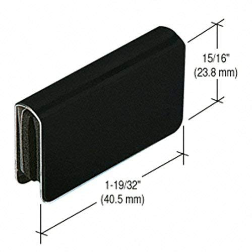 C.R. LAURENCE GDH7BL CRL Black Rectangular Strike Plate