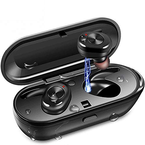 Bluetooth 5.0 True Wireless Earbuds Noise Cancelling Bluetooth Headphones TWS Stereo in-Ear Wireless Earphones with Mic for Sport