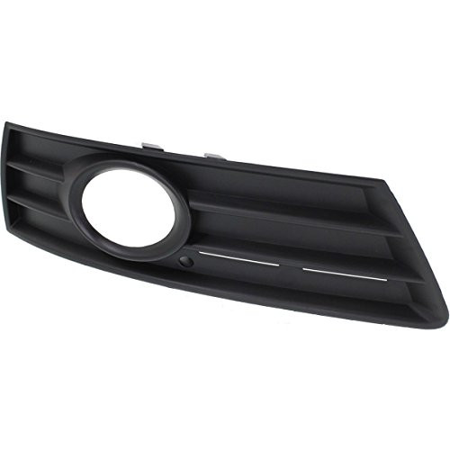 DAT 09-10 VOLKSWAGEN PASSAT CC PRIMED BLACK BUMPER GRILLE GRILL INSERT WITH FOG LIGHTS RIGHT PASSENGER SIDE VW1036119