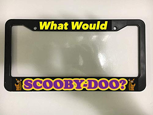 First Rober Aluminum Alloy What Would Scooby DOO Scooby-Doo Shaggy Chrome Black License Plate Frame New Holder
