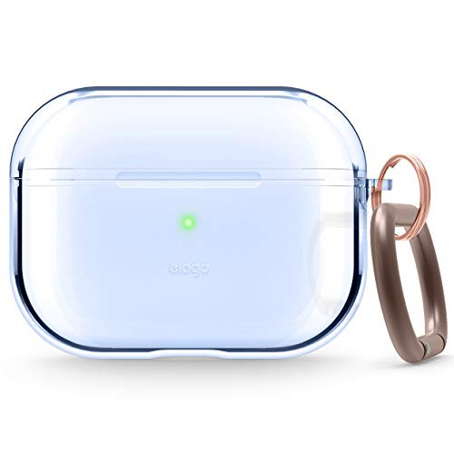 elago Clear Airpods Pro Case with Keychain Designed for Apple Airpods Pro (Aqua Blue)