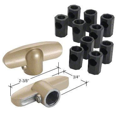 C.R. LAURENCE H3896 CRL Champagne Universal T-Crank Window Handle