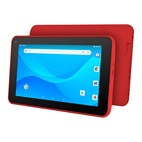 Ematic 7" Quad-Core Tablet with Android 8.1 Go Edition, Red