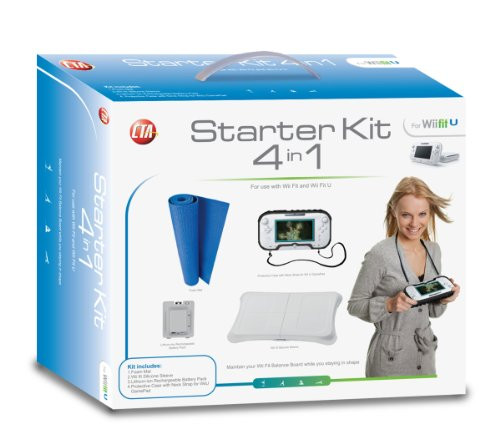 CTA Digital 4 in 1 Combo Kit for Wii Fit U & Wii Fit (includes Protective Case With Neck Strap for Wii U )