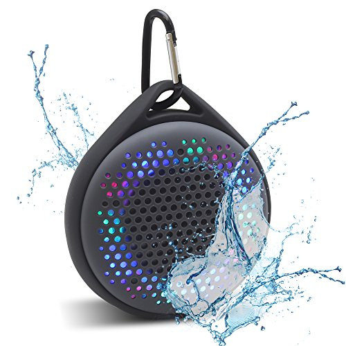 Magnavox Outdoor/Shower Waterproof Speaker with Color Changing Lights and Bluetooth Wireless Technology MMA3623