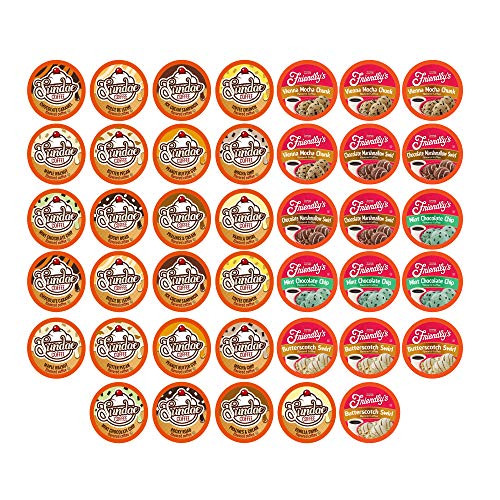 Two Rivers Coffee Ice Cream Flavored Coffee Pods, Variety Sampler Pack for Keurig 2.0 K Cup Brewers, 40 Count Two Rivers Coffee Ice Cream Flavored Coffee Pods, Variety Sampler Pack for Keurig 2.0 K Cup Brewers, 40 Count