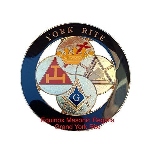 Masonic Grand York Rite Freemasons Auto Car Emblem Heavy Alloy Decal