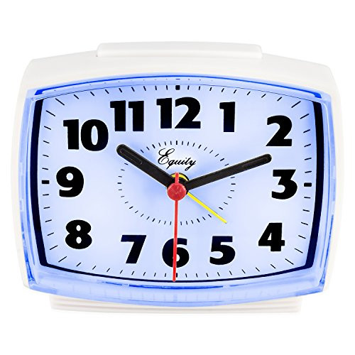 Equity by La Crosse 0 33100 Electric Alarm Clock with Lighted Dial, Pack of 1, White