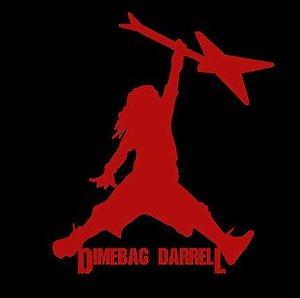 Dimebag Darrel Guitar Decal Car Laptop Red 6 inch Approx Vog 715