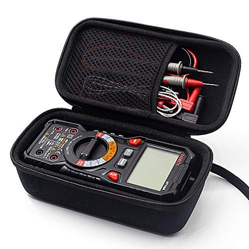 KAIWEETS HT118A Multimeter case Hard Travel Case Replacement with Mesh Pocket for Digital Multimeter TRMS 6000 Counts Volt Meter Auto Ranging.