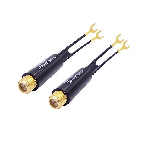 Fancasee (2 Pack Gold Plated) 75 Ohm to 300 Ohm UHF/VHF/FM Matching Transformer Converter Adapter with F Type Female Coax Coaxial Connector Plug Jack for Cable Wire Antenna TV