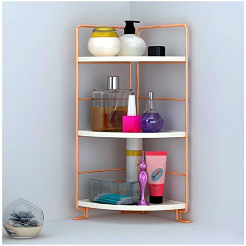 kaileyouxiangongsi 3-Tier Bathroom Countertop Organizer - Vanity Tray Cosmetic & Makeup Storage- Kitchen Spice Rack Standing Shelf - Corner Storage Shelf, Rose Gold kaileyouxiangongsi 3-Tier Bathroom Countertop Organizer - Vanity Tray Cosmetic & Makeup Storage- Kitchen Spice Rack Standing Shelf - Corner Storage Shelf, Rose Gold