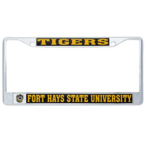 Desert Cactus Fort Hays State University Tigers NCAA Metal License Plate Frame for Front or Back of Car Officially Licensed (Mascot)