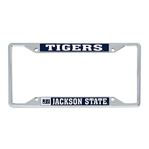 Desert Cactus Jackson State University J-State JSU Tigers NCAA Metal License Plate Frame for Front or Back of Car Officially Licensed (Mascot)