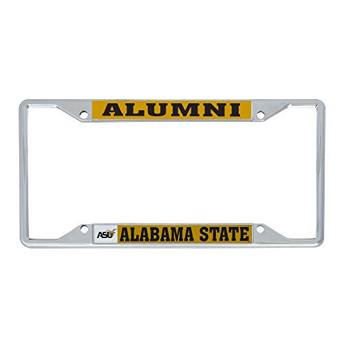Desert Cactus Alabama State University ASU ALASU Hornets HBCU NCAA Metal License Plate Frame for Front or Back of Car Officially Licensed (Alumni)