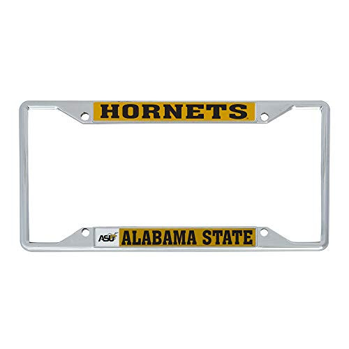 Desert Cactus Alabama State University ASU ALASU Hornets HBCU NCAA Metal License Plate Frame for Front or Back of Car Officially Licensed (Mascot)