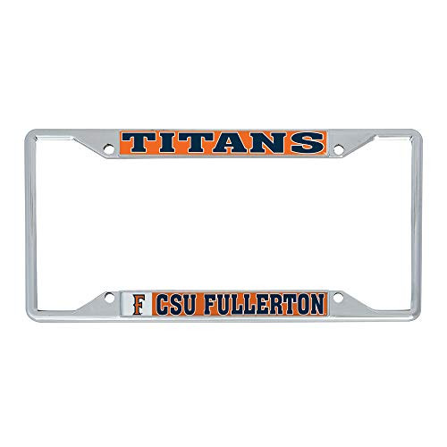 Desert Cactus Cal State University Fullerton California CSUF Titans NCAA Metal License Plate Frame for Front or Back of Car Officially Licensed (Mascot)