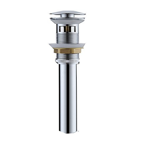 BWE 1 5/8" Bathroom Faucet Vessel Vanity Sink Pop up Drain Stopper With Overflow Chrome