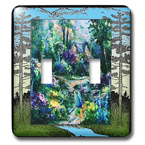 3dRose LLC lsp_14858_2 Fairy Garden Double Toggle Switch