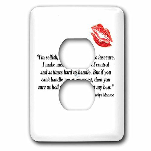 3dRose LLC lsp_162254_6 Famous Marilyn Monroe Quote 2 Plug Outlet Cover