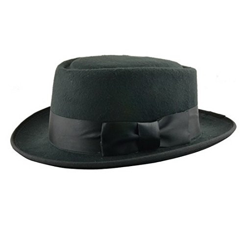 Xcoser Breaking Bad Hat Walter White Cosplay Heisenberg Hat Pork Pie Cap in Black