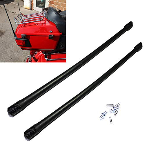 13'' Harley Short Antenna Mast Harley Davidson Antenna Flexible Rubber AM/FM for 1989-2017 Harley Davidson Electra Road Tour Ultra Classic Black Antenna New Pack of 2