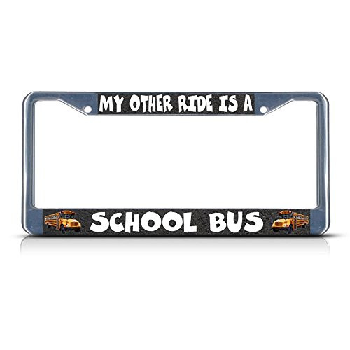 Fastasticdeals My Other Ride is A School Bus License Plate Frame Tag Holder Cover