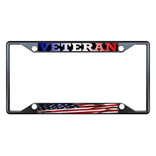 Fastasticdeals Veteran American Flag License Plate Frame Tag Holder Cover Fastasticdeals Veteran American Flag License Plate Frame Tag Holder Cover