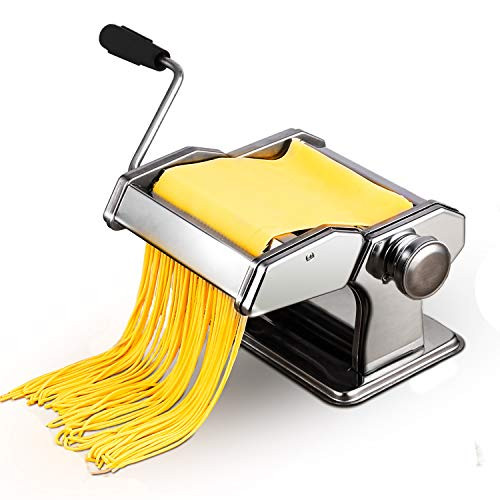 Pasta Maker Machine Home Kitchen Stainless Steel Hand Crank Pasta Cutter Roller Machine Dough Fresh Noodle Making Cutter Machine