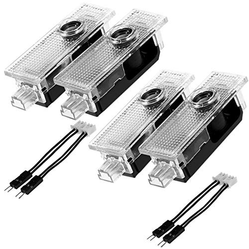 WeTest Upgrade LED Car Door Light Projector Courtesy LED Laser Welcome Lights Ghost Shadow Light Logo Lamps for The Replacement of BMW 3/5/6/7/Z/GT Mini (4 Pack)