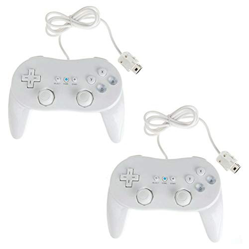 Lyyes Classic Wii Controller Wired Pro Controller for Nintendo Wii 2PACK