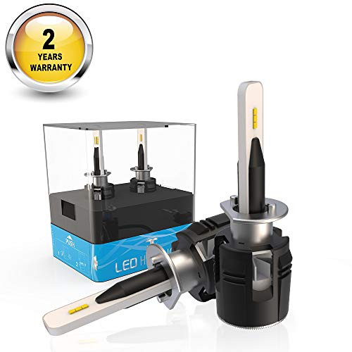 H1 Car LED Headlight Kit Bulbs 6000k Cool White 60W 8400LM 12V H1 led Headlamp Turbine Fans Cooling 2 Yrs Warranty