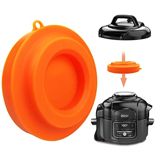 Silicone Lid Stand, Silicone Pressure Cooker Lid Holder Accessories For Ninja Foodi Pressure Cooker and Air Fryer 5 Qt, 6.5 Qt (Orange)