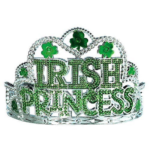 amscan St. Patrick's Day Irish Princess Green Plastic Tiara | Party Accessory, 18 Ct