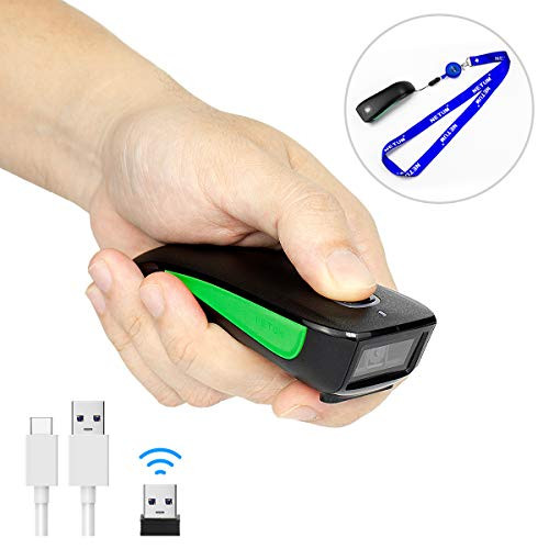 NETUM Mini Barcode Scanner, Compatible Bluetooth & 2.4G Wireless & Wired 3-in-1 Bar Code Scanner Portable USB CCD Image Reader, Support Screen Scan, for Tablet iPhone IPad Android Windows Mac Pos