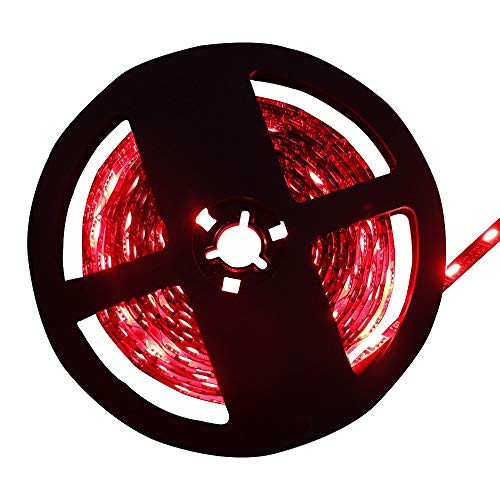 Lighten Glimmer Black PCB 16.4ft 5M 5050 SMD 300 LEDs Flexible Strip Lights Red Non-Waterproof DC12V Lighten Glimmer Black PCB 16.4ft 5M 5050 SMD 300 LEDs Flexible Strip Lights Red Non-Waterproof DC12V