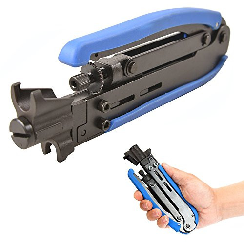AVESON RG59 RG6 RG11 Coax Cable F-Type F-Connector Compression Hand Crimper Crimping Tool