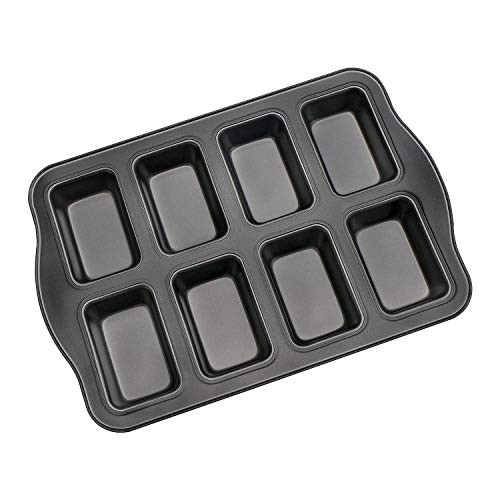 Mini Loaf Pan, Beasea 10x14 Inch Nonstick Brownie Cake Pan Bread Baking Pan 8 Cavity Brownie Pan Carbon Steel Brownie Baking Tray Bakeware for Oven Baking Mini Loaf Pan, Beasea 10x14 Inch Nonstick Brownie Cake Pan Bread Baking Pan 8 Cavity Brownie Pan Carbon Steel Brownie Baking Tray Bakeware for Oven Baking