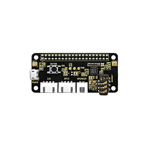 KEYESTUDIO ReSpeaker 2-Mic Pi HAT V1.0 for Raspberry Pi Zero and Zero W, Raspberry Pi B+, Raspberry Pi 2B and 3B