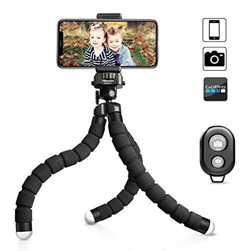UBeesize Tripod S, Premium Phone Tripod, Flexible Tripod with Wireless Remote Shutter for iPhone & Android Samsung, Mini Tripod Stand Holder for Camera GoPro and Mobile Cell Phone (Upgraded)