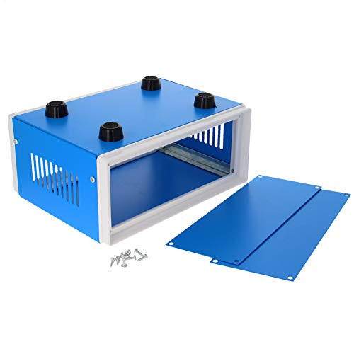 Fielect Electronic Junction Box Enclosure Project Box Blue Metal For Electronic Projects 170x130x80mm AU-5