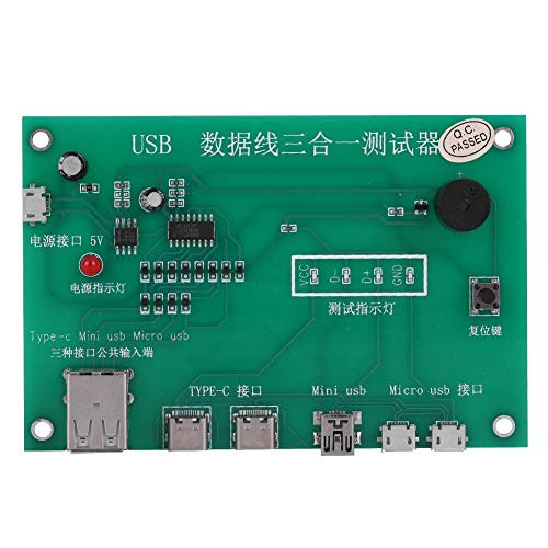 Yuehuam USB Cable Tester, Data Wire Test Fixture Precise Type-C/Mini USB/Micro-USB USB Cable Triad Tester