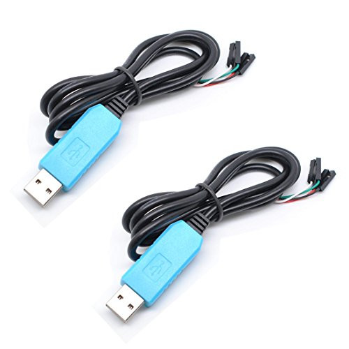 Oiyagai 2 pcs Debug Cable for Raspberry Pi USB Programming USB to TTL Serial Cable, Windows XP/Vista/ 7/8/ 8.1 Supported