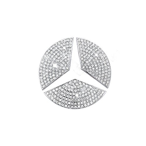 YIKA Car Steering Wheel Decorative Stickers For Mercedes-Benz NEW C E CLA GLC GLE GLA Class（Diameter 48mm）