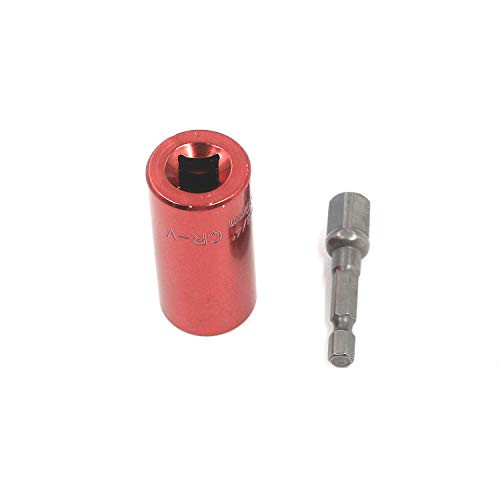 MTMTOOL Red 1/4"-3/4" Self-Adjusting Universal Socket with Power Drill Adapter