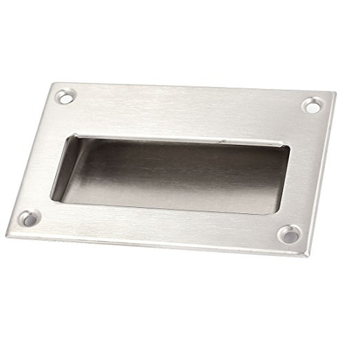 uxcell a15081300ux0346 Stainless Steel Recessed Flush Pull Finger Insert Sliding Door Handle