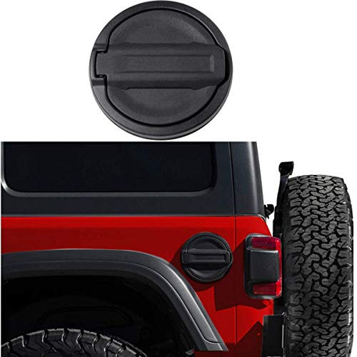 JeCar Gas Tank Cap Aluminum Fuel Filler Door Cover for Jeep Wrangler 2018 JL & Unlimited