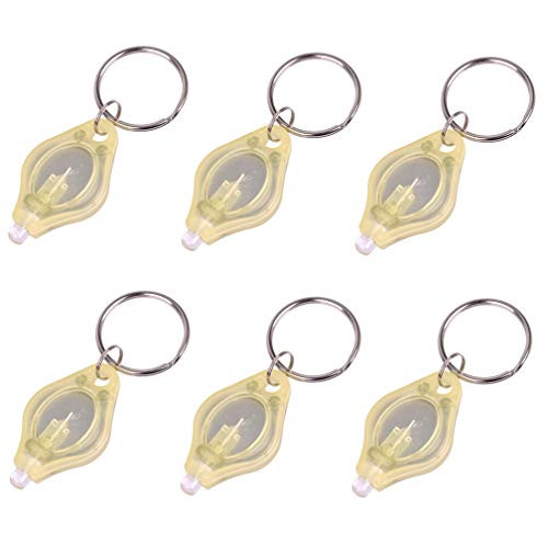 RaySoar (Pack of 6) Ultra Bright Mini LED Keychain Flashlight, Key ring Flashlight, Keychain LED Flashlight, LED Keychain Light - White Light with Yellow Shell RaySoar (Pack of 6) Ultra Bright Mini LED Keychain Flashlight, Key ring Flashlight, Keychain LED Flashlight, LED Keychain Light - White Light with Yellow Shell
