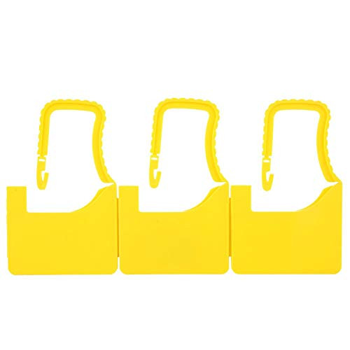 Pack of 100 Disposable Multicolored Luggage Plastic Padlock Seals Multiple Colour Numbered Plastic Padlock Seal Safety Control Seals(Yellow)